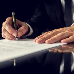 Documento redacción de contrato